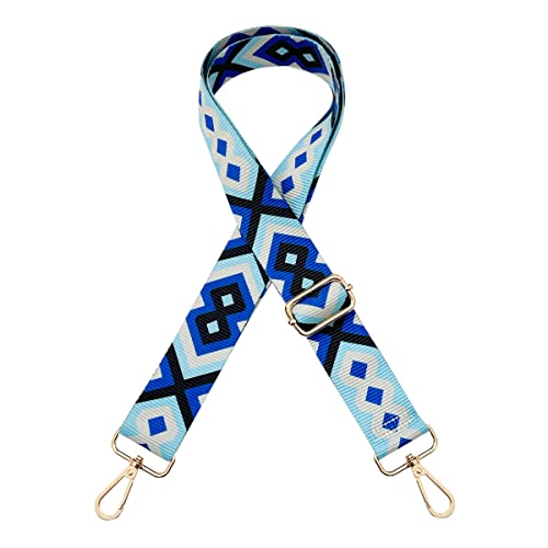 Sky Blue & Navy Diamonds