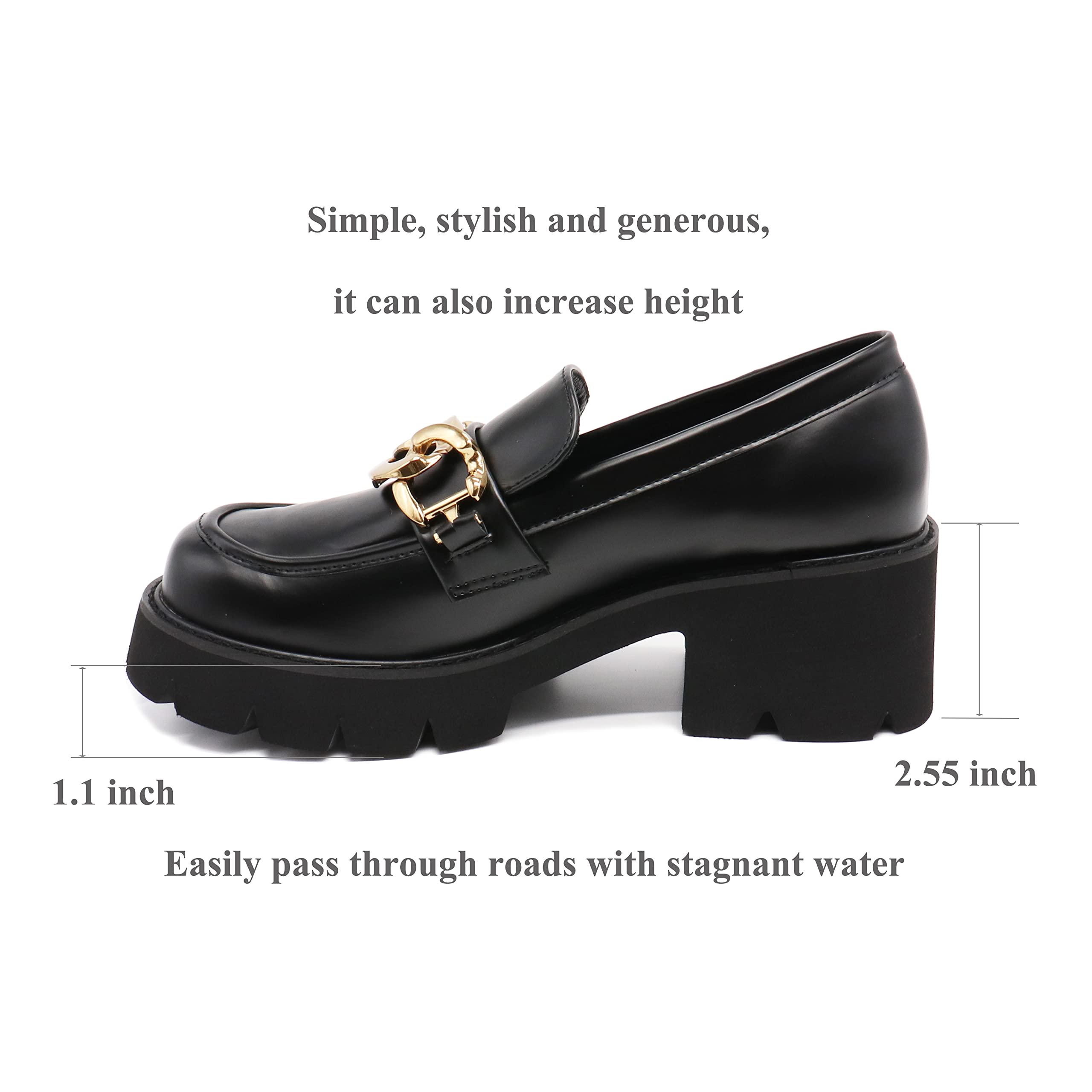 Women's Platform Oxford Loafers - Comfortable High Heel Dress Shoes for Office & Business Wear | Professional Work Shoes for Ladies, Perfect for Business Meetings, Office Outfits & Formal Occasions