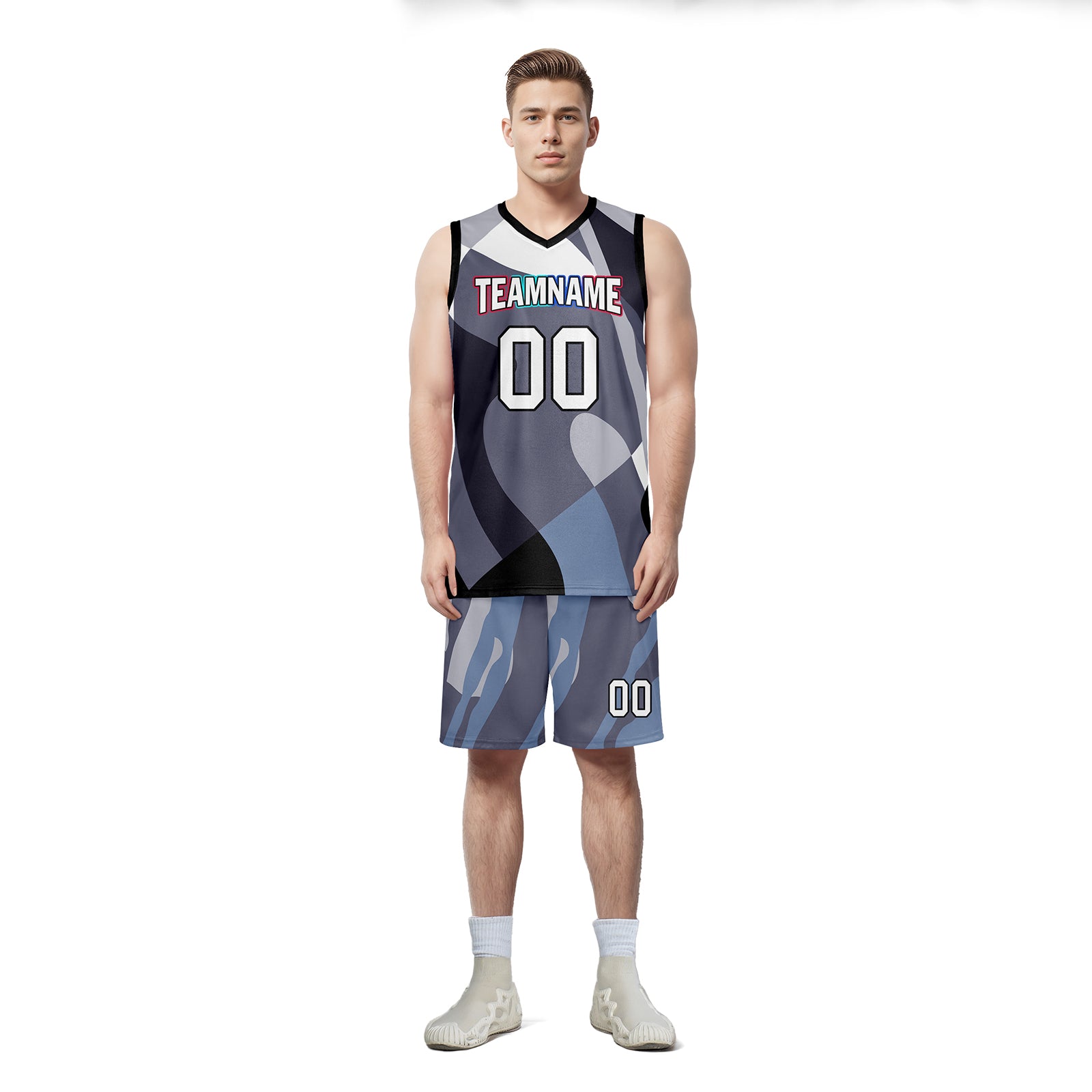 Custom Cyan Blue Camouflage City Edition Basketball Jersey - Personalized Sports Uniform BBJ01 D06101 for Team Games, Streetwear & Fan Collections