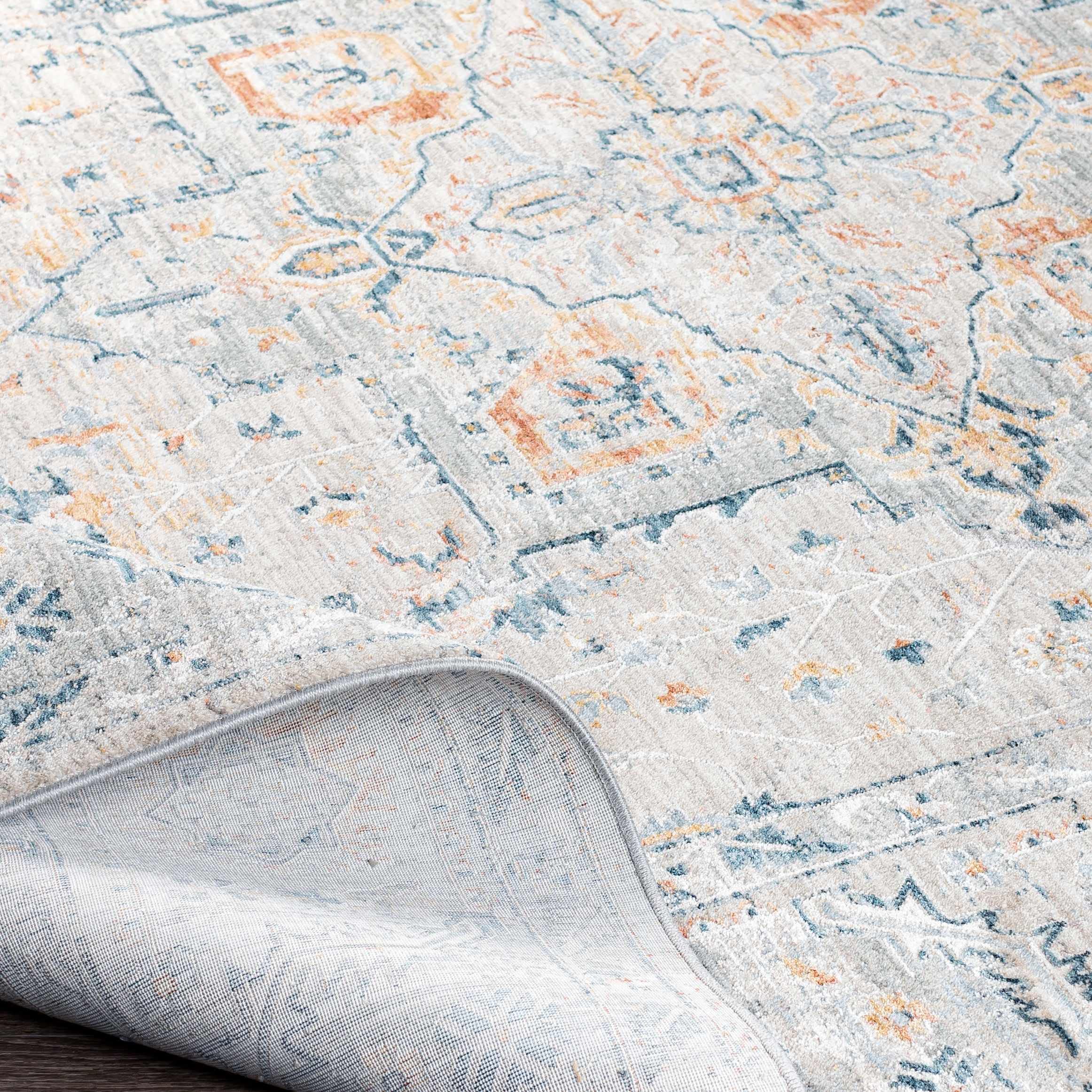 Premium Hauteloom Darvel Area Rug for Living Room & Bedroom - Soft Beige, Green, Red 5' x 7'5