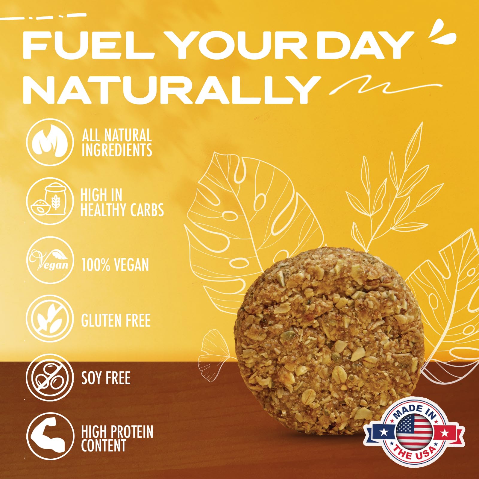 SOW STRONG FOOD Original Oat Bar (3-Pack) - High Energy & Protein Snacks, Keto & Gluten Free Vegan Cookies for Adults - Perfect for Hiking, Workouts & Office Snacking