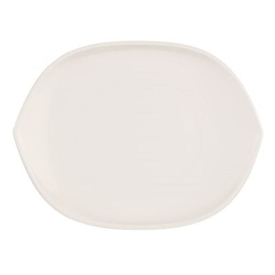 Villeroy & Boch Artesano 12.25 x 9.5 Inch Hexagon Porcelain Plate - Set of 4, Elegant White Dinnerware for Modern Dining, Perfect for Restaurants, Weddings & Home Decor