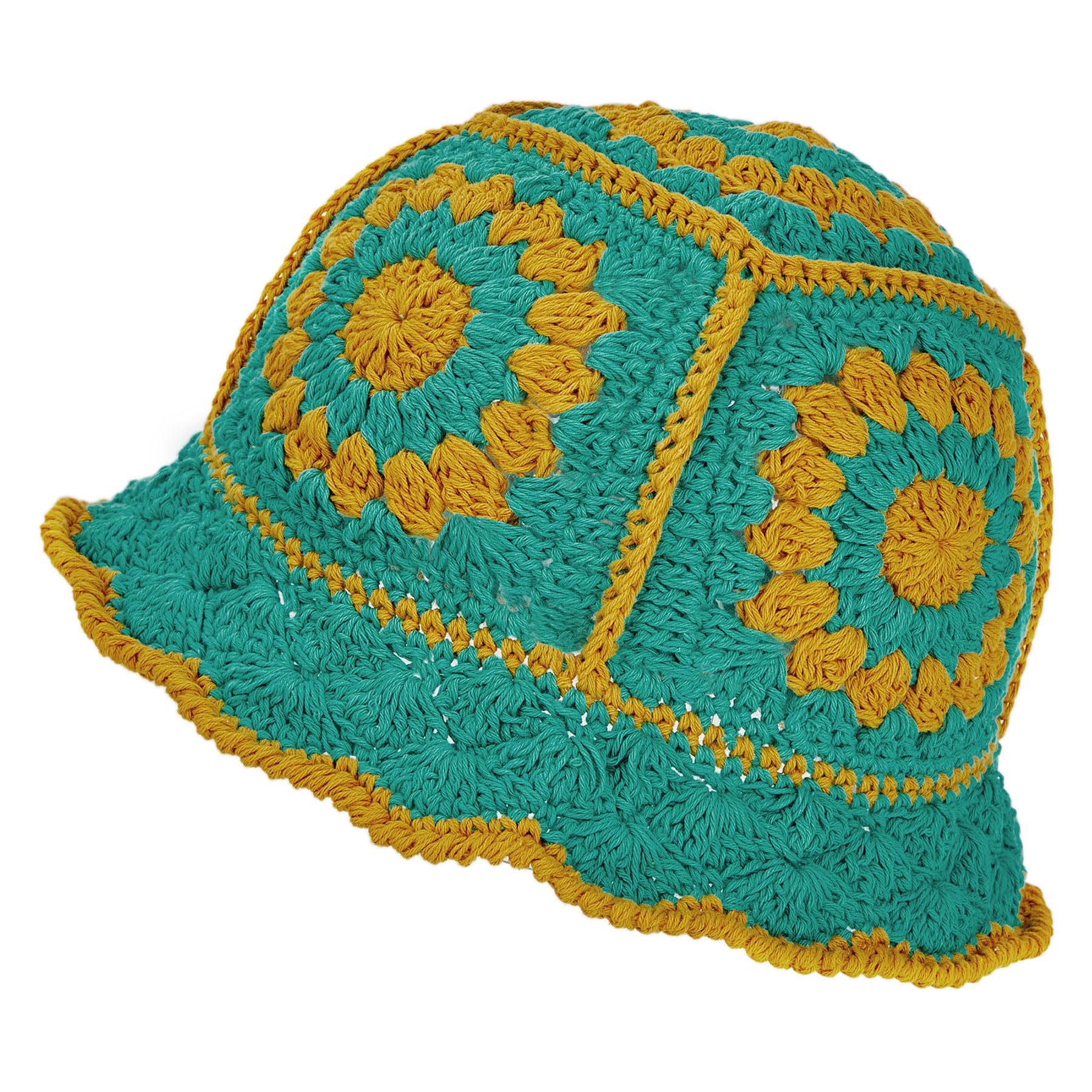 Zando Handmade Crochet Bucket Hats for Women - Floral Foldable Knit Cloche Hat for Summer & Winter - Cute Fashion Accessory for Beach, Travel and Outdoor Activities