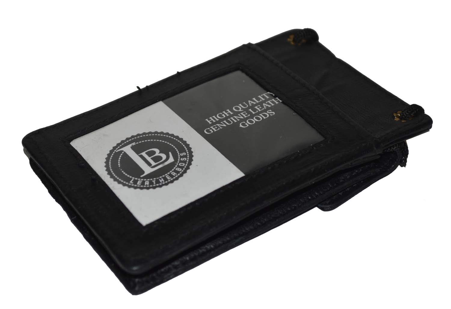 Premium Mw561rbk Black Leather ID & Business Card Holder Neck Lanyard - Perfect for Office, Events, and Travel Accessories