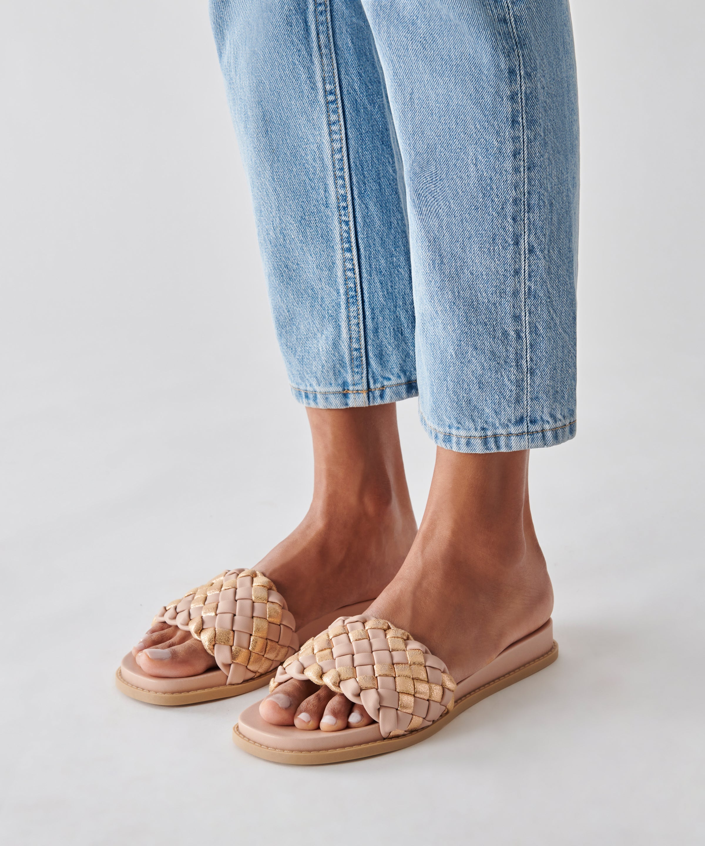GRAZIE Women's Natural Multi Stella Sandals - Comfortable Leather Flip Flops for Summer, Beach, and Casual Wear