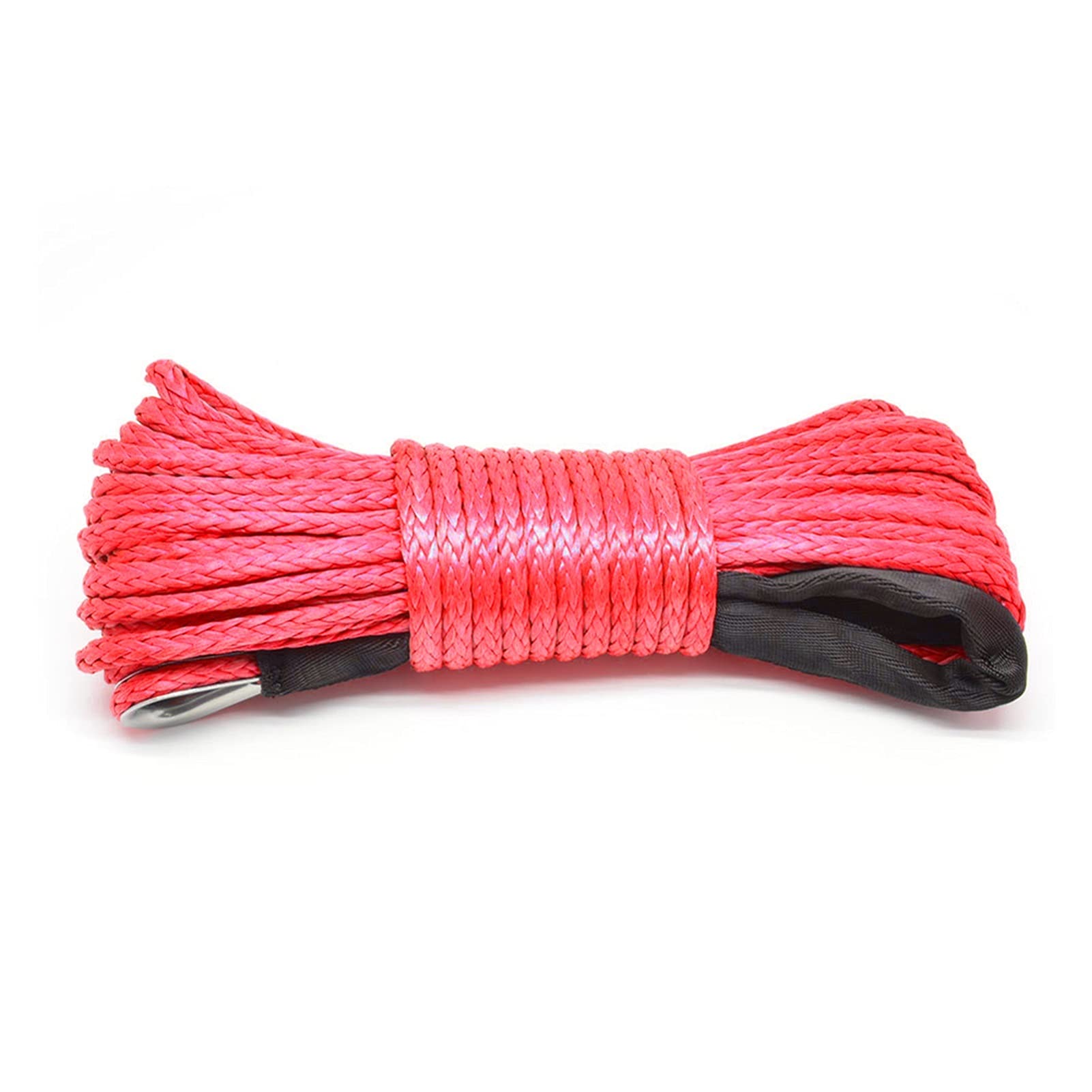 Heavy Duty Electric Hoist Winch - 7700lb Capacity, 15m Nylon Rope for ATV/UTV Off-Road Recovery & Car Wash Maintenance (Red) - Perfect for Towing, Vehicle Recovery & Workshop Use