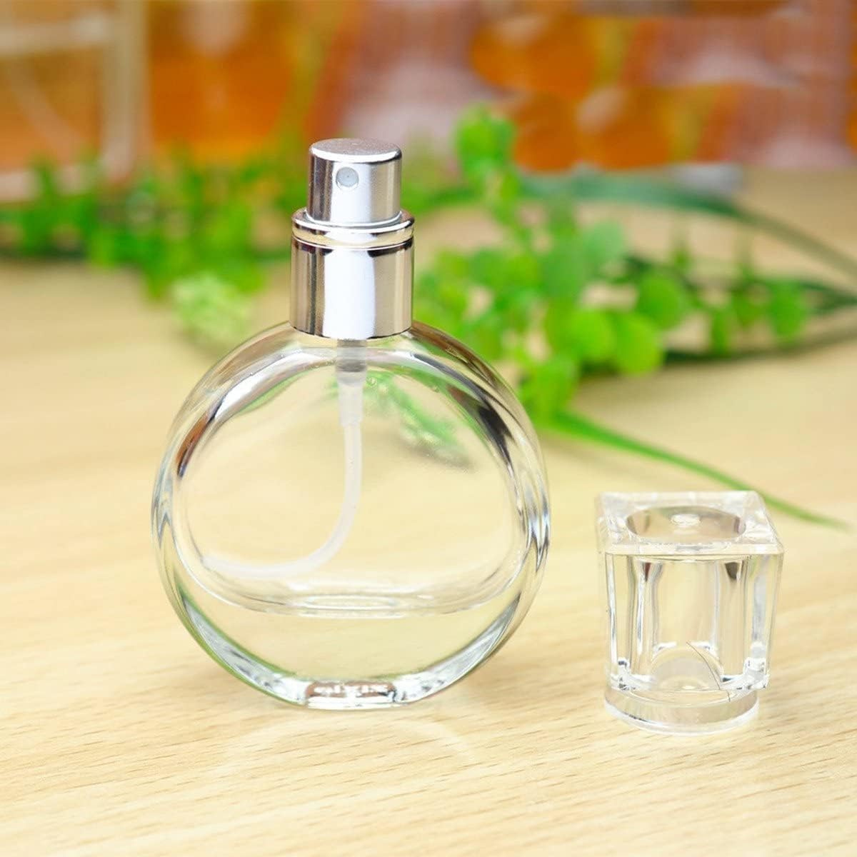 Premium 25ml Empty Clear Glass Perfume Bottles with Metal Pump - Refillable Travel Spray Bottles for DIY Perfume, Essential Oils, Rose Water | Perfect for Home Fragrance, Gift Packaging & On-the-Go Use