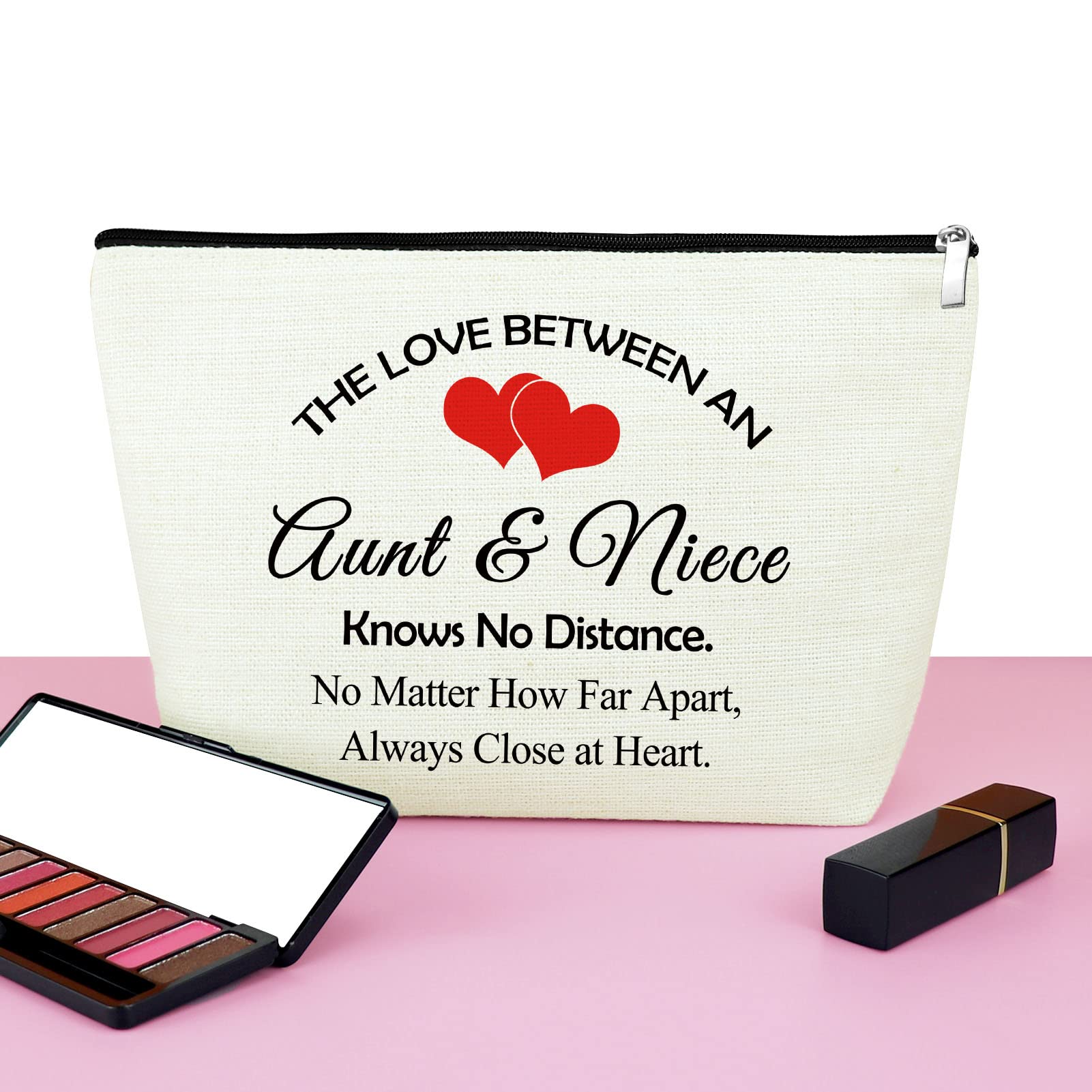 Stylish Makeup Bag - Perfect Gift for Niece from Aunt | Birthday, Christmas, Graduation & Mother's Day Present | Cosmetic Organizer for Women & Teens | Ideal for Travel, School & Daily Use