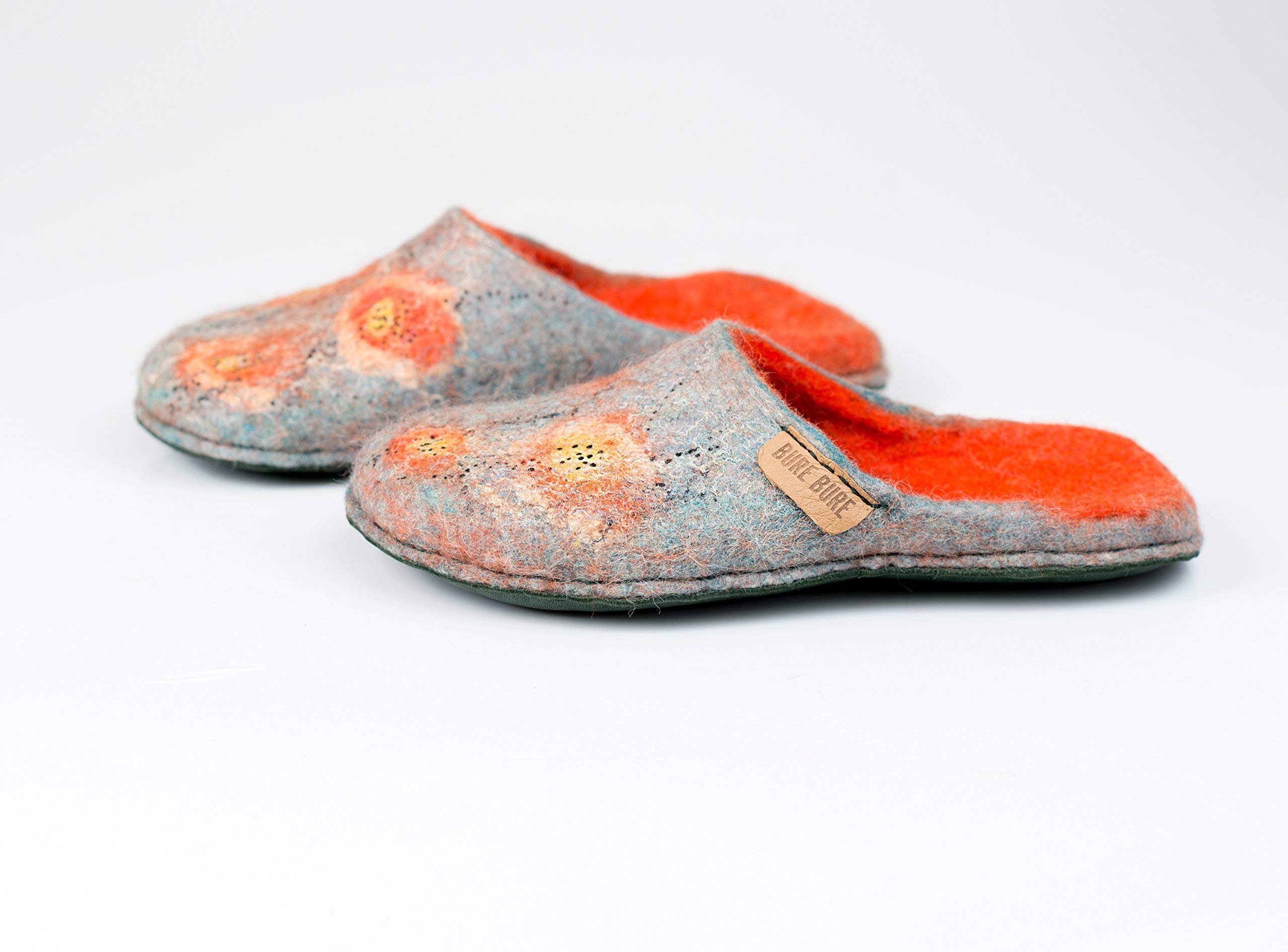 Handmade Viola Wool Slip-On Slippers for Women - Cozy House Shoes for Winter, Indoor Comfort & Mothers Day Gift Ideas - Perfect for Relaxing at Home, Spa Days & Gift Giving