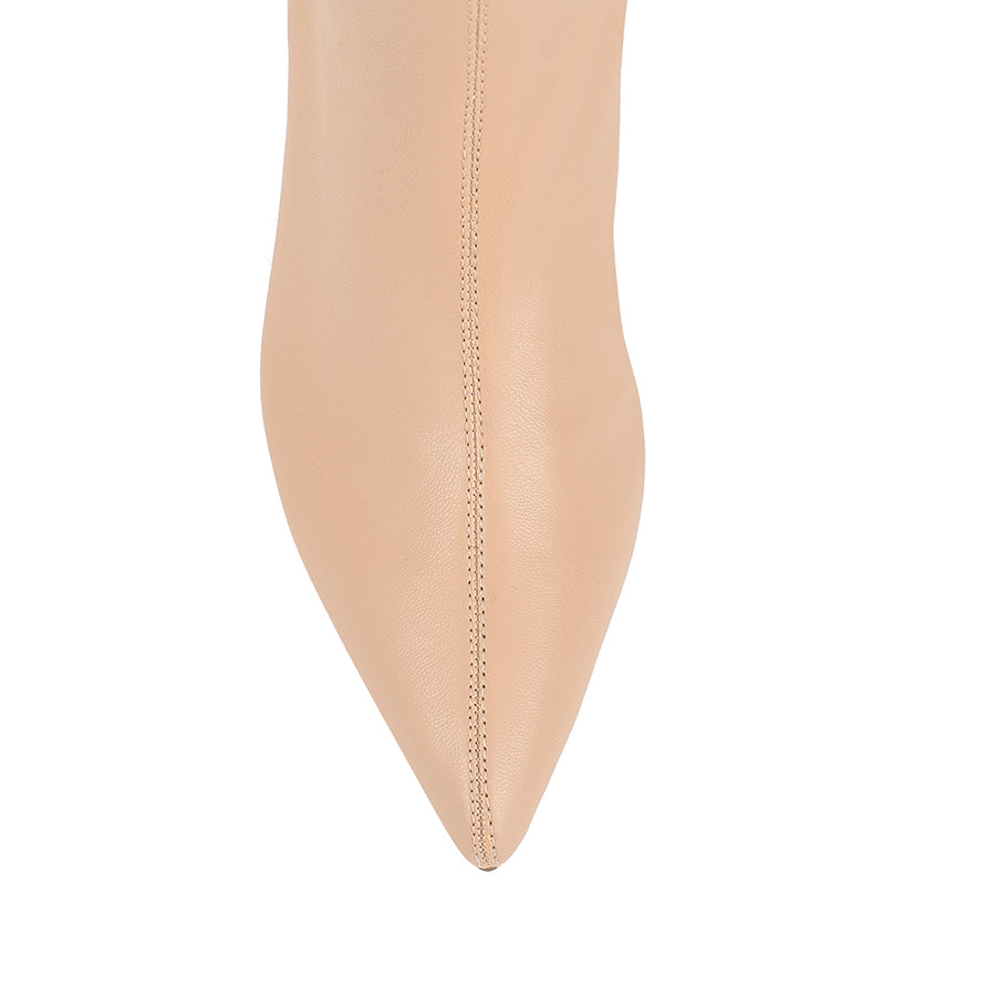 Bella Stretch Ankle Boots for Women - Comfortable Beige Stretch Boots for Casual Wear & Everyday Outfits | Perfect for Work, Date Night & Fall Fashion