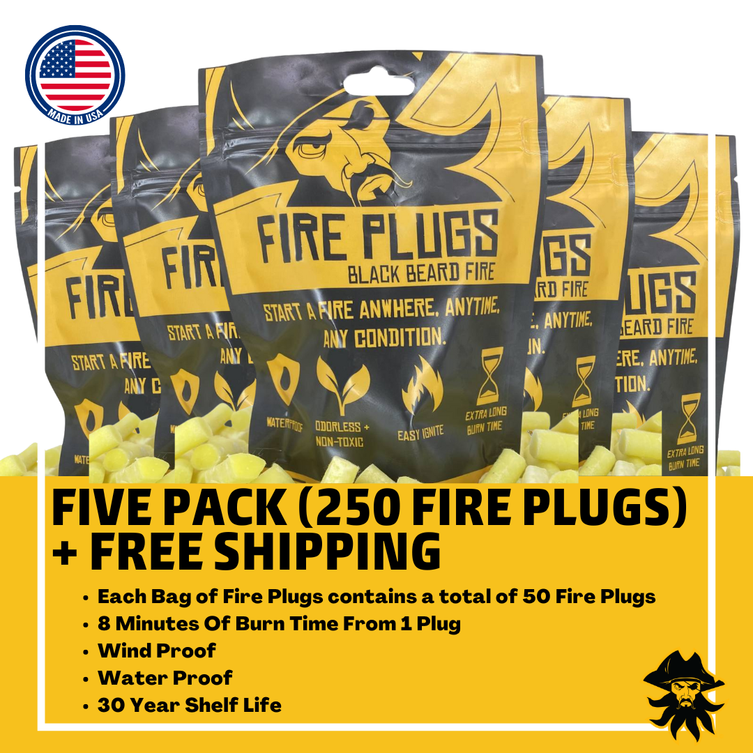 Fire Plugs - Premium Fire Starter Tinder for Camping, Hiking & Emergency Survival - Quick & Easy Fire Starting Solution