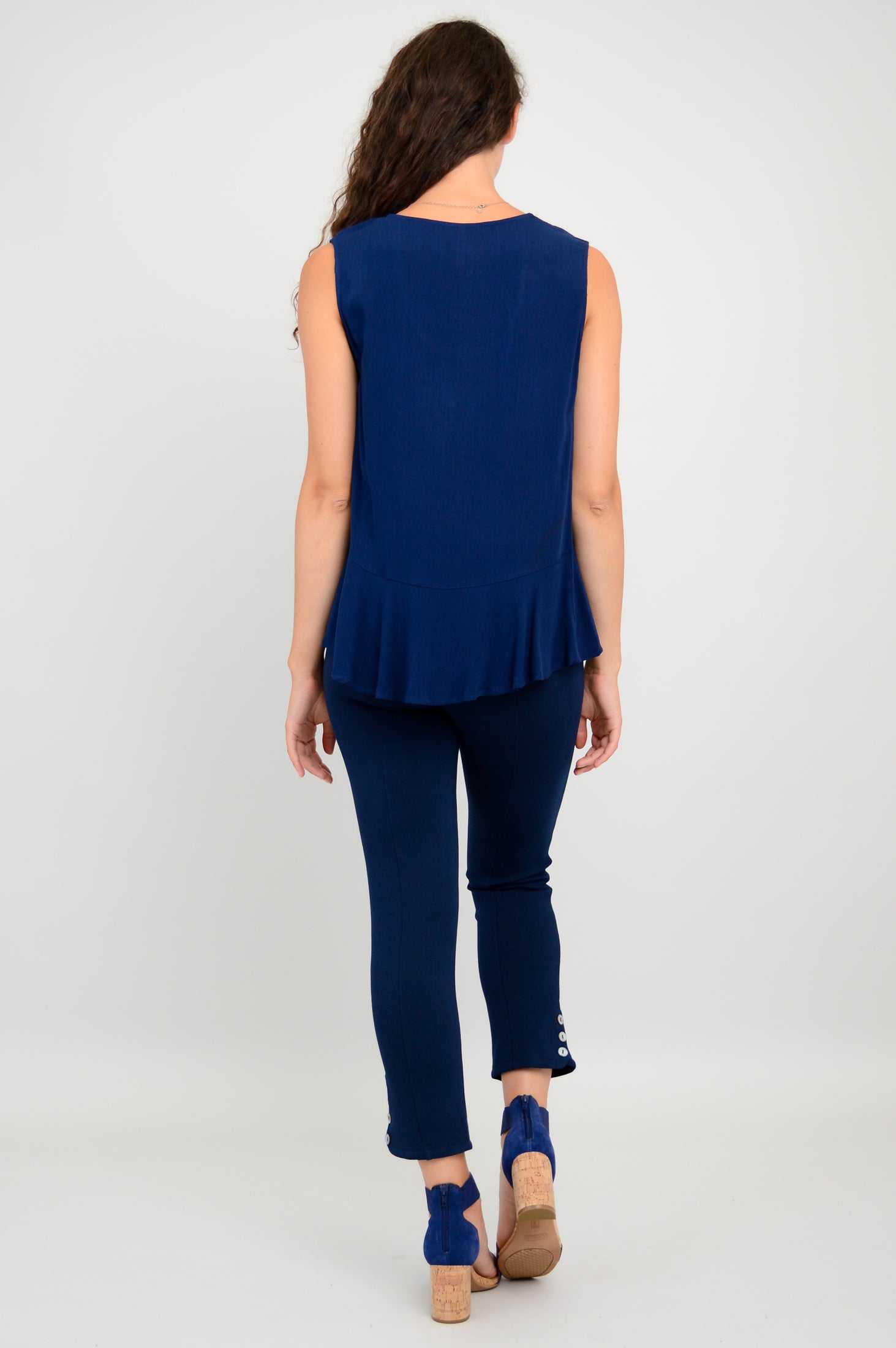 Ginny Tank Top - Soft Indigo Linen Bamboo Blend for Women | Perfect for Summer Outfits, Casual Wear & Layering