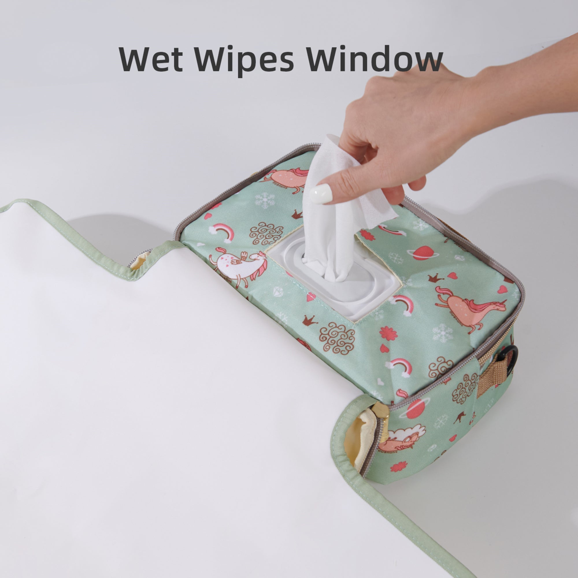 Portable Diaper Changing Bag - Waterproof Baby Diaper Organizer with Insulated Pocket for On-The-Go Parents | Perfect for Travel, Park & Shopping Trips