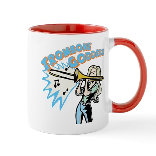 White/Red Inside - Trombone Goddess Mug