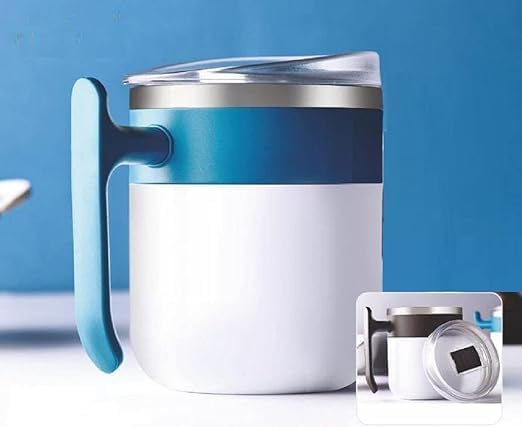Insulated Stainless Steel Coffee Mug with Lid - Double Wall Vacuum Travel Tumbler for Hot Tea, Milk & Beverages - Perfect for Home, Office, Restaurant & Gifts (1-Pack)