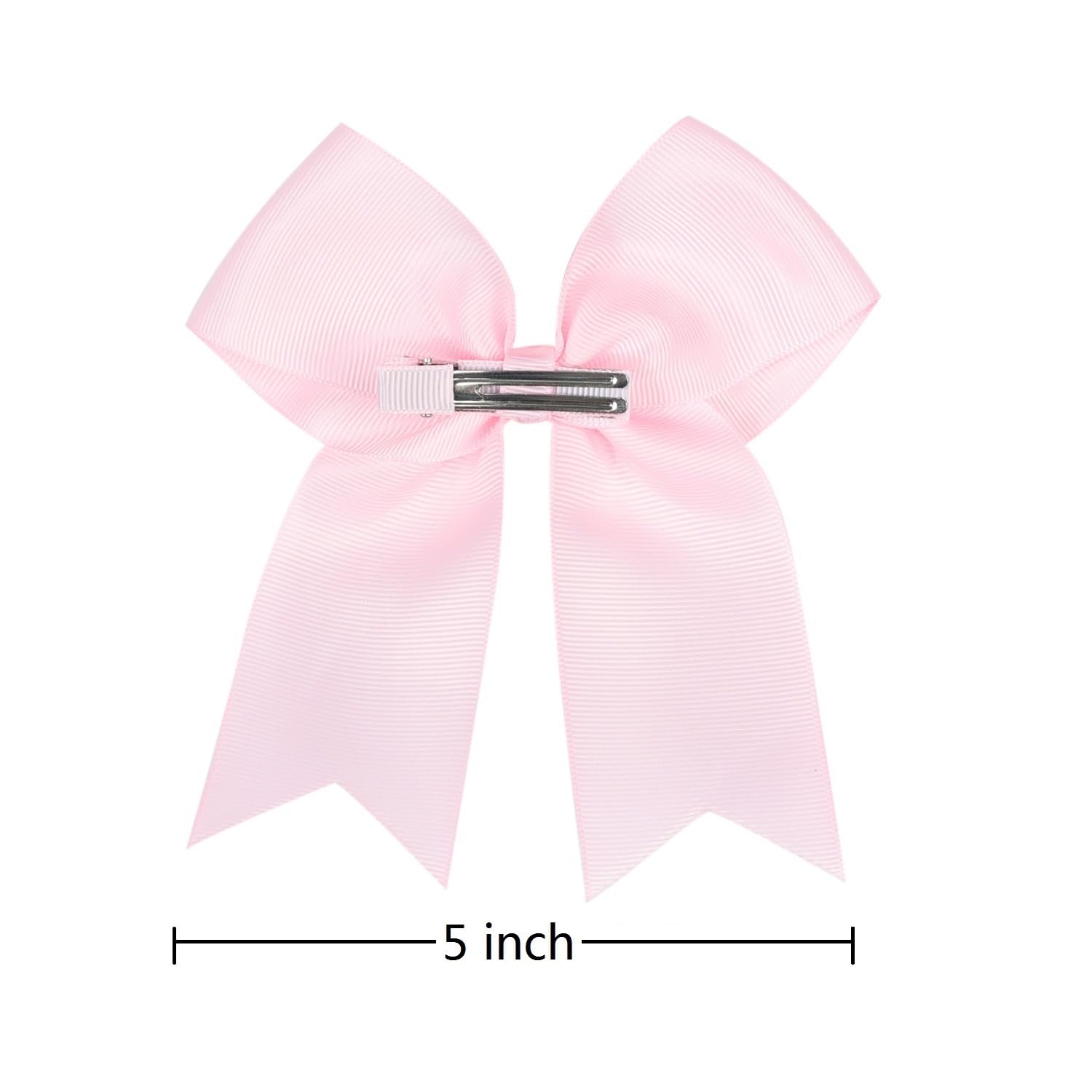 12-Pack 5-Inch Large Grosgrain Ribbon Cheer Bows with Alligator Hair Clips - Stylish Hair Accessories for Little Girls, Teens & Cheerleaders - Perfect for School, Dance, Sports & Special Occasions