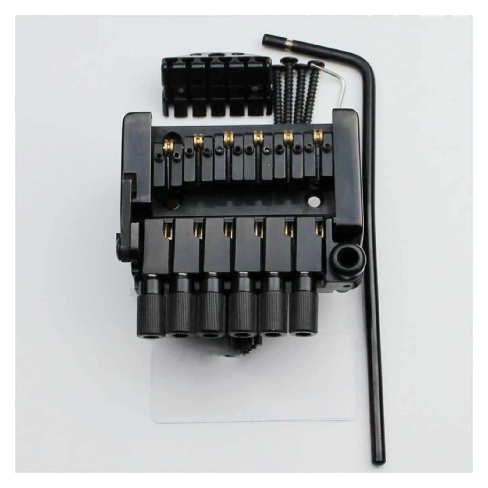 6 String Roller Saddle Tremolo Bridge Tailpiece for Headless Guitar - Replacement Guitar Bridge Parts | Perfect for Guitar Repair & Upgrade