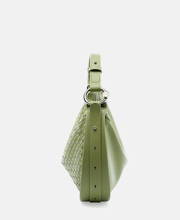 Stylish Woven Crescent Leather Crossbody Bag for Women - Perfect for Work, Travel & Everyday Use