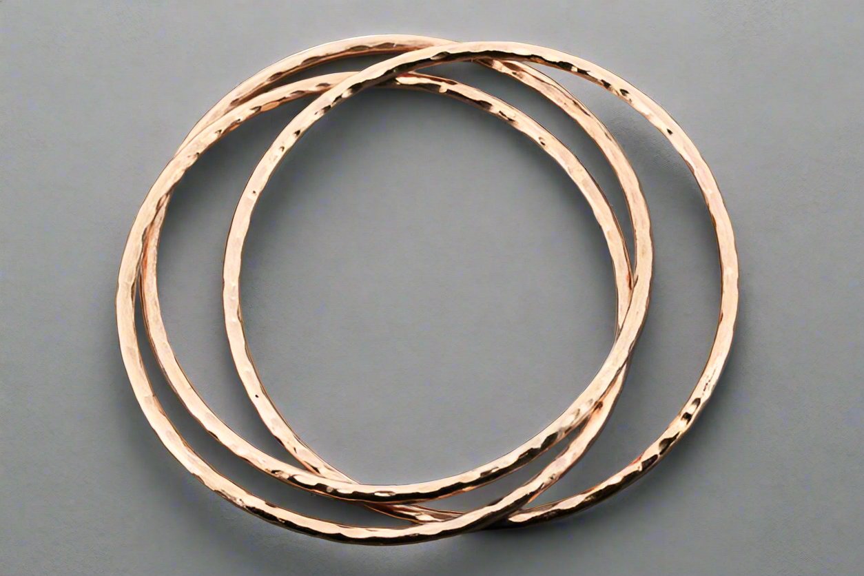 Handmade Hammered Russian Copper Bangle Bracelet - Boho Chic Jewelry for Women, Gift for Her, Perfect for Casual Wear & Special Occasions