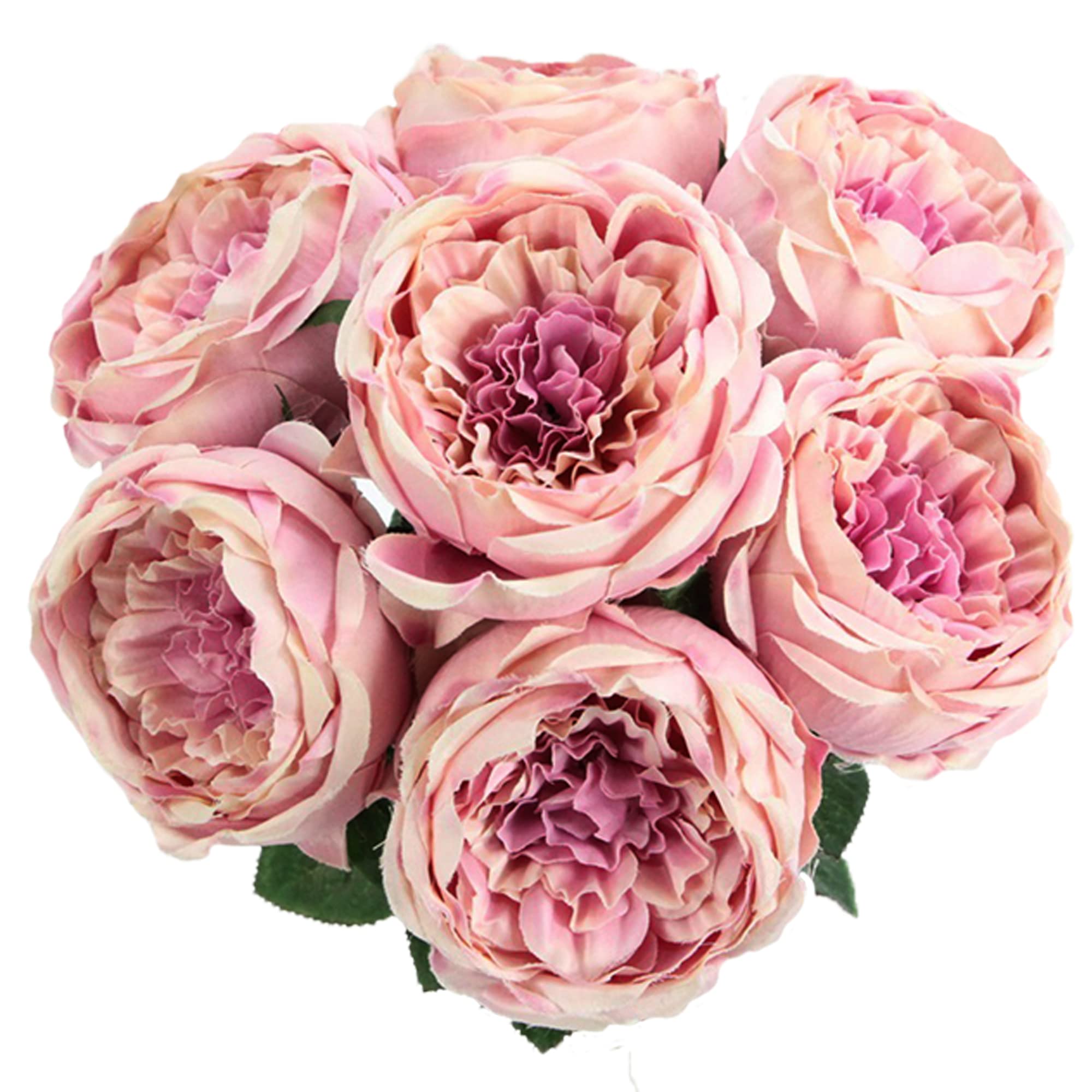 Admired By Nature 9 Stem Artificial Rose Hydrangea Bush - Spring Faux Flower Arrangement for Indoor & Outdoor Decor - Perfect for Weddings, Home Decor, and Cemetery Grave Decorations - Lavender Color - Ideal for Table Centerpieces, Porch Displays, and Memorial Tributes