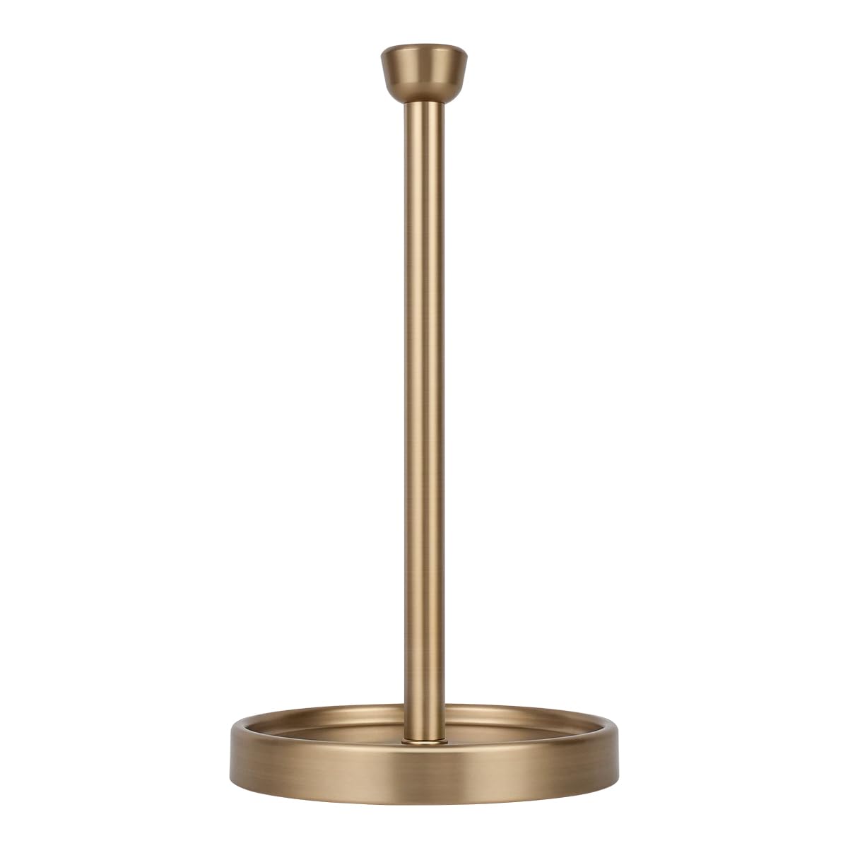 Ivilon Countertop Paper Towel Holder - Modern Tapered End Cap Design in Warm Gold - Stylish Kitchen & Bathroom Organizer for Home & Office Use