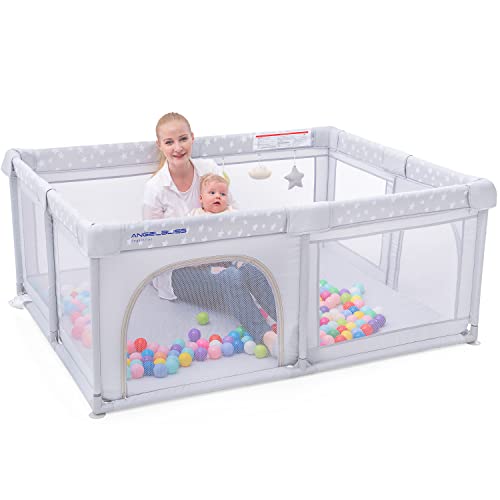 **ANGELBLISS Baby Playpen with Gate – Large 63