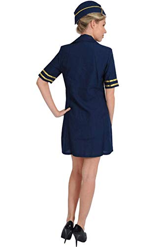 Sexy Blue Flight Attendant Costume for Women - Medium Size | Halloween, Cosplay, Role Play & Party Outfit
