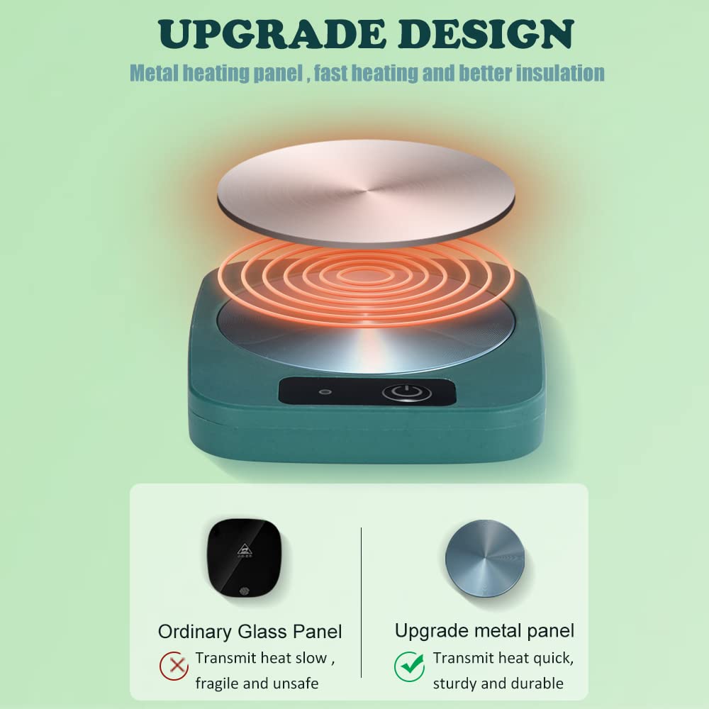Premium Aluminum Coffee Mug Warmer - Safe & Reliable Heating Coaster for Coffee, Tea, Cocoa, Milk (4