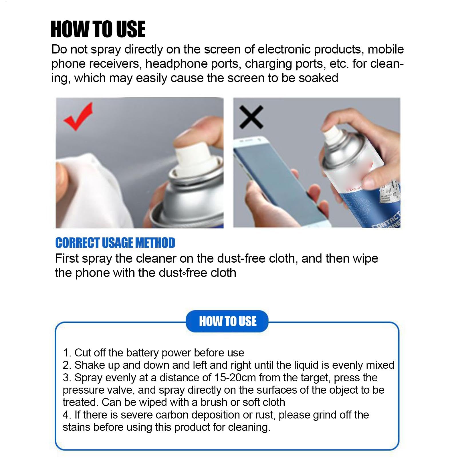 Electronic Cleaner Spray - Quick Drying for Keyboards & Screens | Office & Home Use