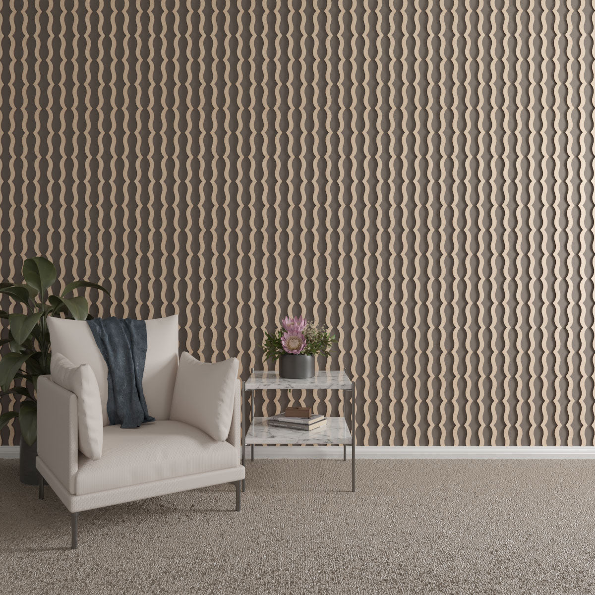 Adjustable Wood Slat Wall Kit - DIY Modern Wooden Slat Panel for Home Decor, Bedroom, Living Room & Office Accent Wall Installation