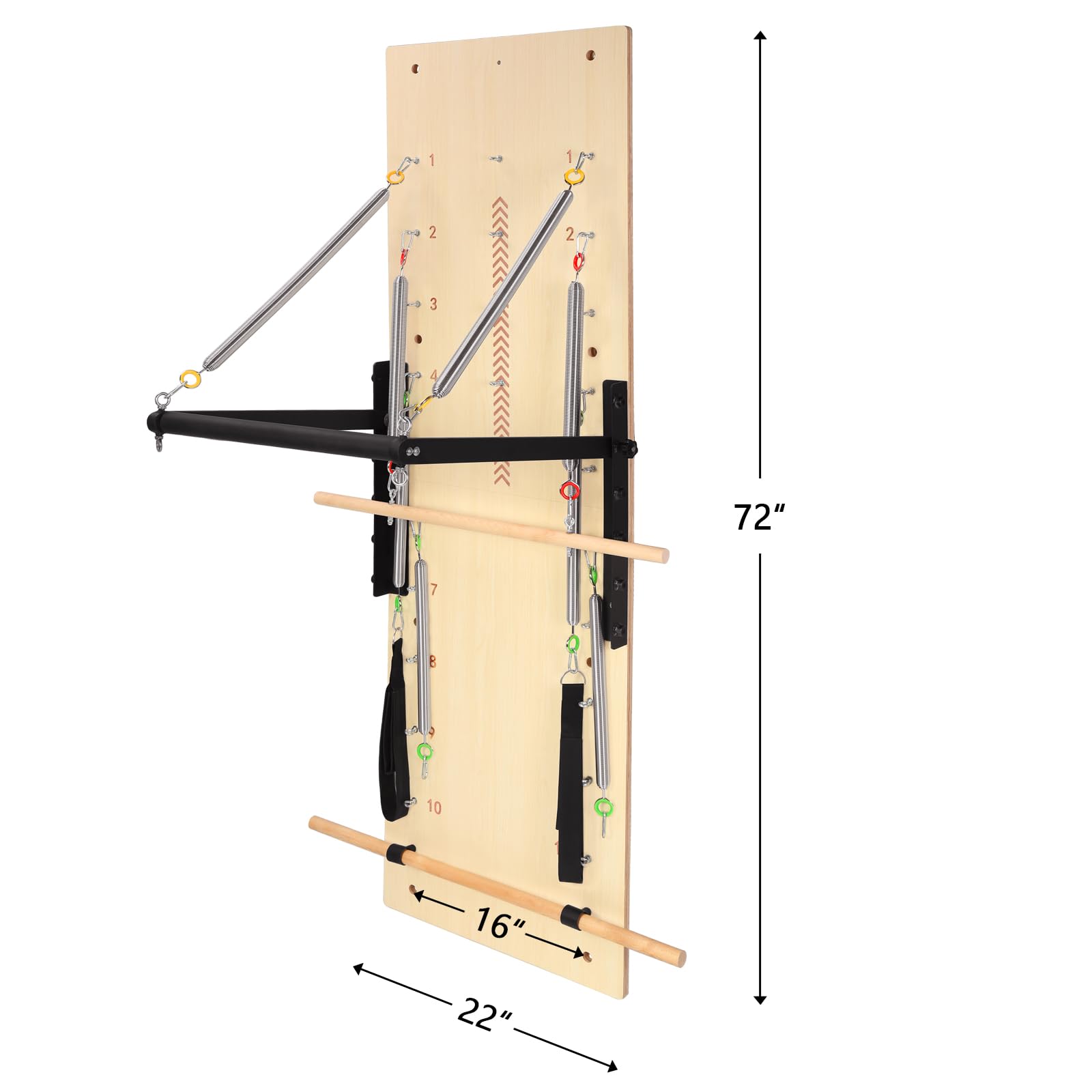 Wall Mounted Pilates Springboard Reformer Machine - Home & Gym Exercise Equipment for Yoga, Pilates & Fitness Training - Perfect for Small Spaces & Full-Body Workouts