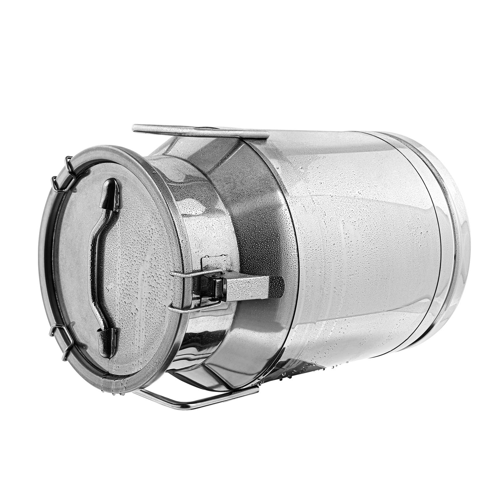 30L/7.9 Gallon Stainless Steel Milk Can with Airtight Lid - Heavy Duty Food Grade Milk Bucket, Wine Pail, Storage Container for Dairy, Brewing & Fermentation - Ideal for Farm, Dairy, Winery & Home Use