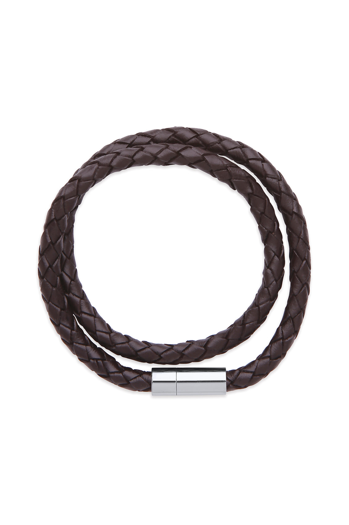 Men's Genuine Leather Double Plaited Wrap Bracelet - Stylish Adjustable Wristband for Casual Wear, Date Night & Gifts