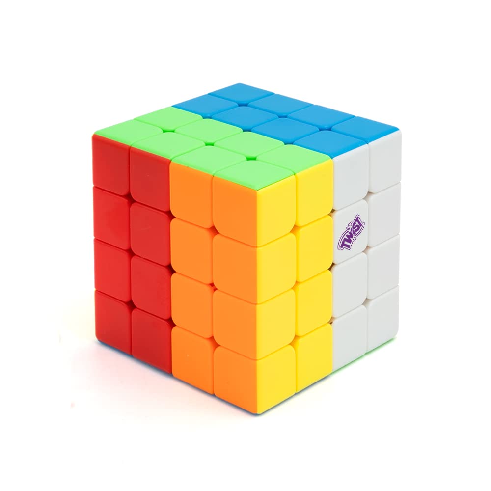 Cubelelo Twist 4x4 Speed Cube - Stickerless Magic Puzzle for Kids & Adults | Smooth Turning Stress Relief & Brain Teaser Game (Multicolor) | Perfect for Office Desk, Classroom & Travel Entertainment