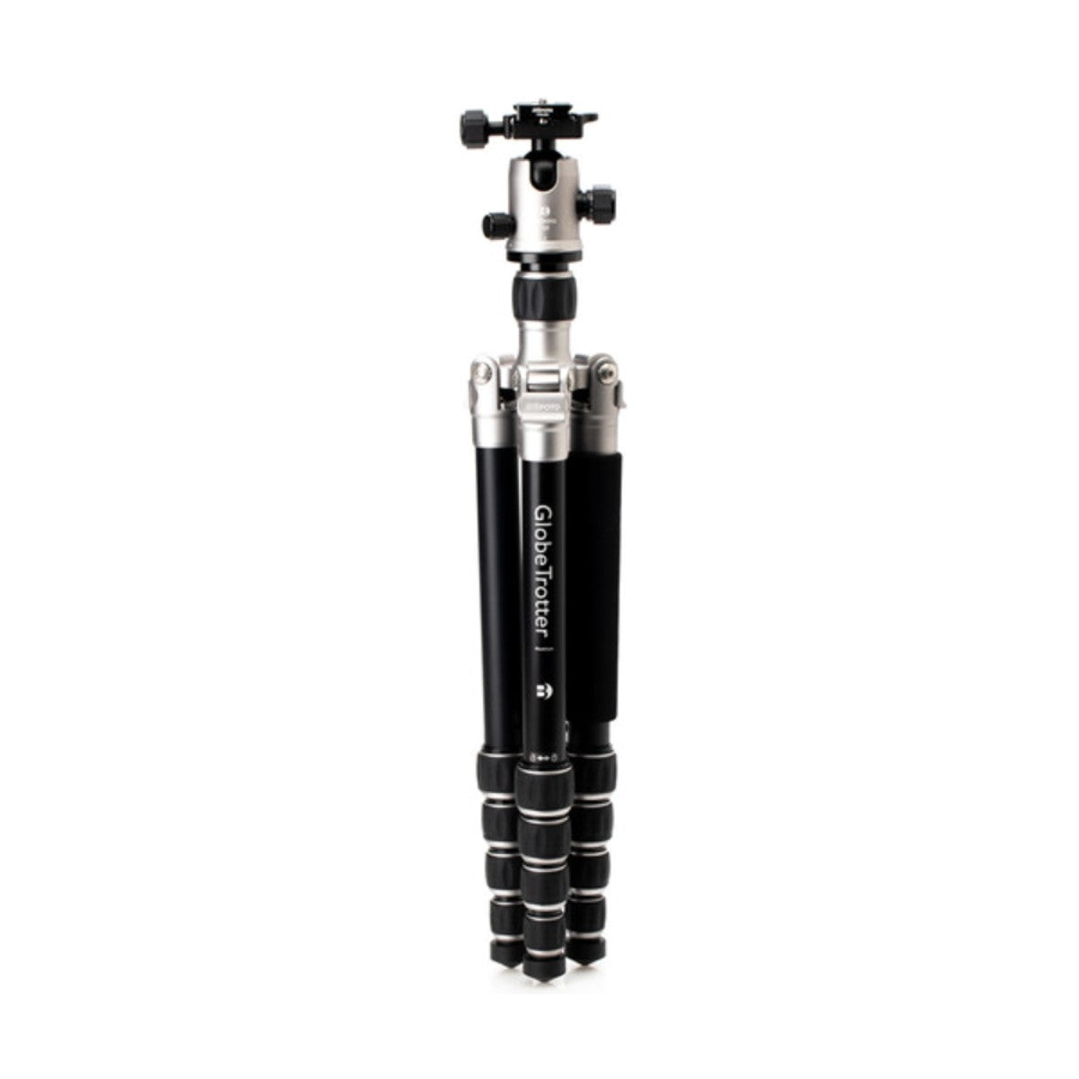 Benro MeFOTO GlobeTrotter Aluminum Travel Tripod Kit (Titanium) - Lightweight Compact Camera Stand for Photography, Vlogging & Outdoor Adventures