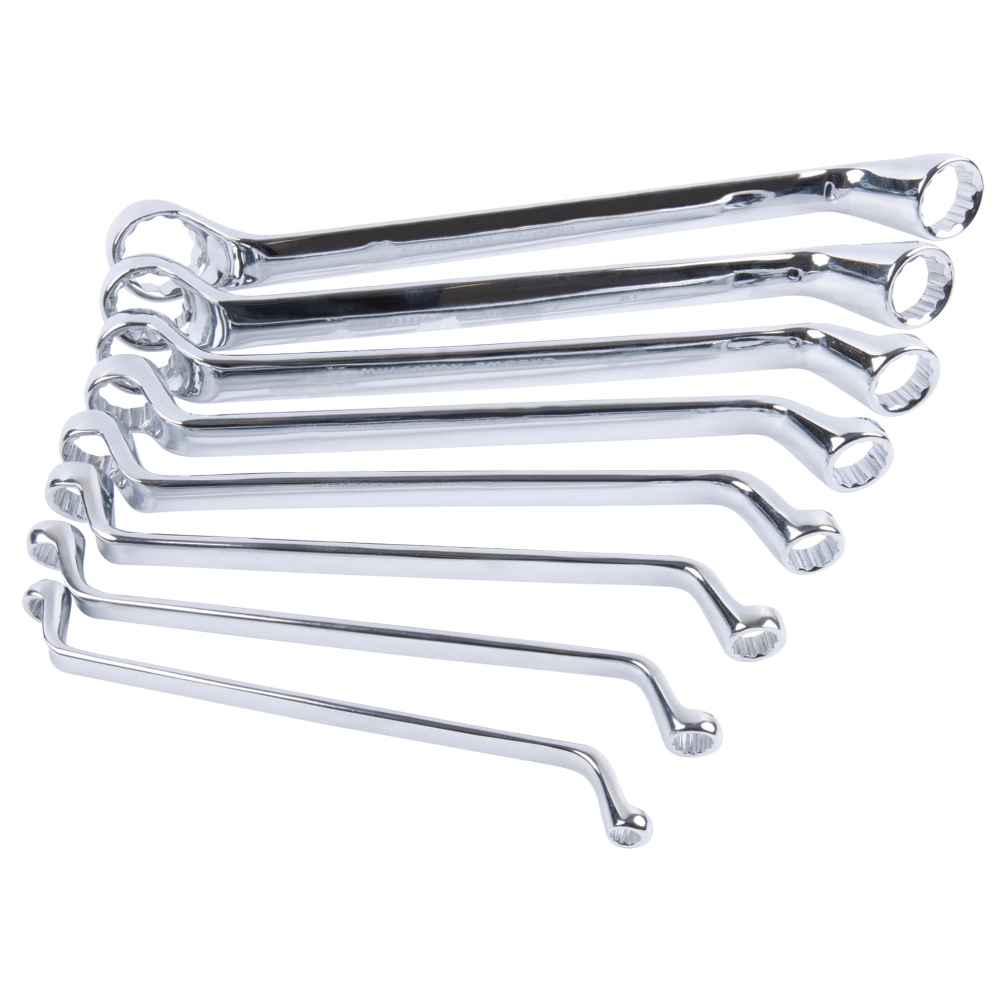 Performance Tool W1085 8-Piece Offset SAE Box Wrench Set - 12-Point Box End Design for Easy Access & Maximum Torque | Precision Machined Steel | Ideal for Automotive Repair, DIY Projects & Tight Spaces