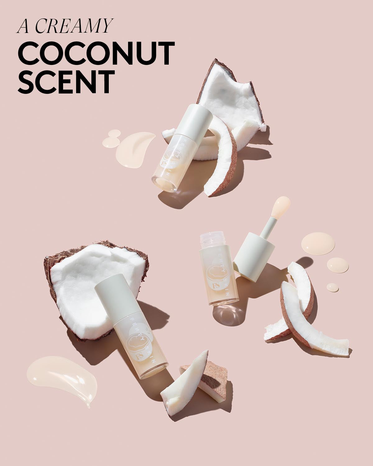 Fenty Treatz Hydrating & Strengthening Lip Oil with Coconut - Moisturizing Vegan Lip Gloss for Dry Lips - Perfect for Daily Use, Night Care & Makeup Looks