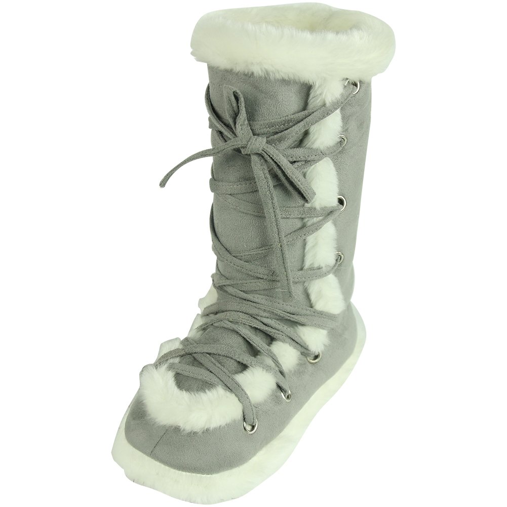 Women's Winter Warm Faux Fur Indoor House Boot Slippers - Cozy Non-Slip Home Shoes for Women - Perfect for Lounging, Relaxing & Keeping Feet Warm in Cold Weather
