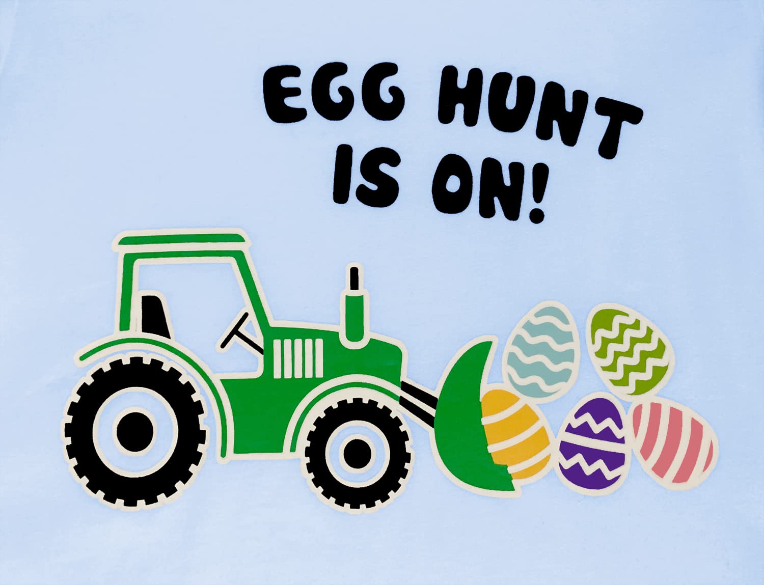 Easter Bunny Egg Hunt T-Shirt for Toddler Boys & Girls - Cute Digging Tractor Graphic Tee for Spring Festivals & Family Photo Outfits