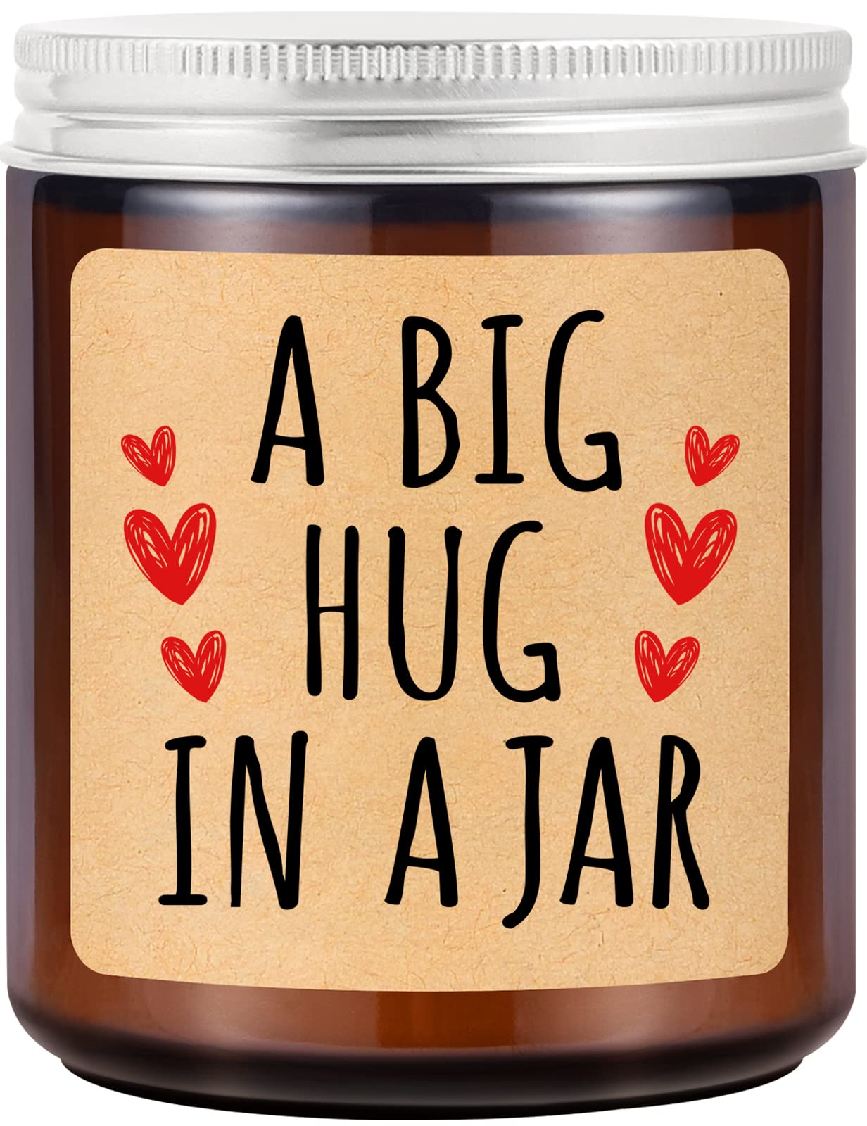 Thinking of You Gifts for Women - Unique Get Well Soon & Cheer Up Presents for Mother, Sister, Best Friend - Lavender Scented Candle (Brown) - Perfect for Birthdays, Hospital Recovery & Relaxation Gifts