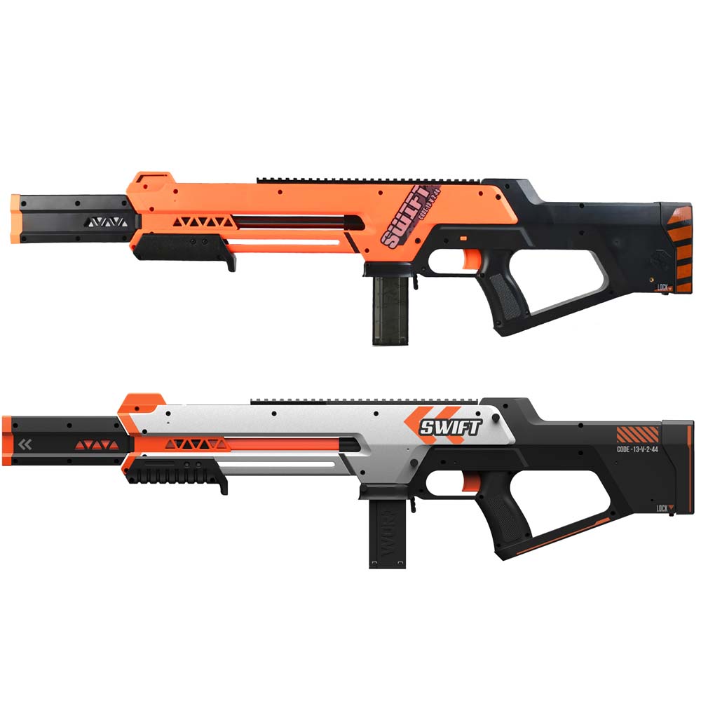Worker Swift Foam Dart Blaster Toy Gun - High Performance Foam Dart Blaster for Outdoor Games, Nerf Battles & Backyard Fun - Perfect for Kids, Teens & Adults