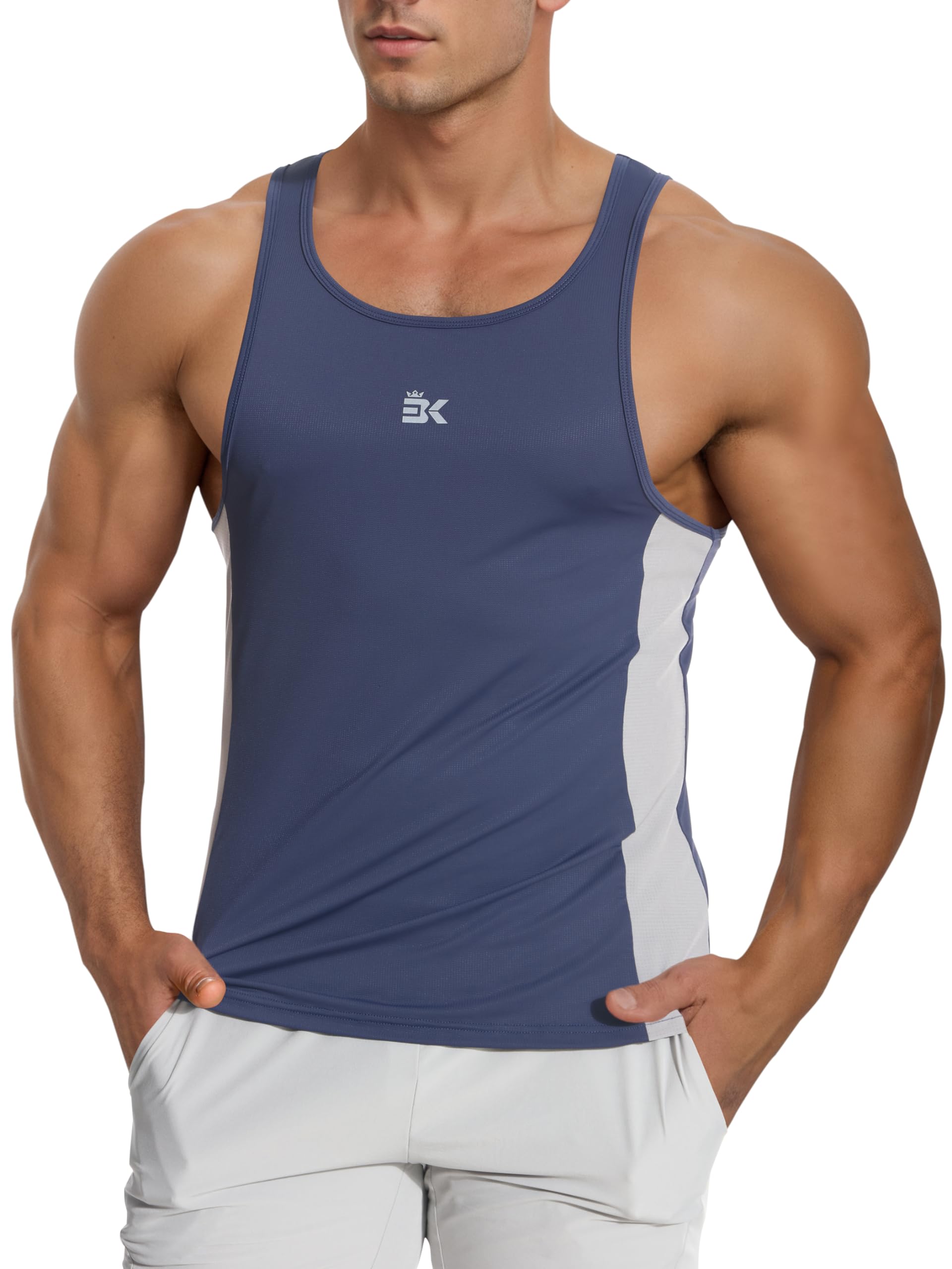 BROKIG Men's Workout Tank Top - Quick Dry Fitness Sleeveless Shirt for Gym, Bodybuilding & Running - Breathable Athletic Muscle Tee for Sports & Active Lifestyle