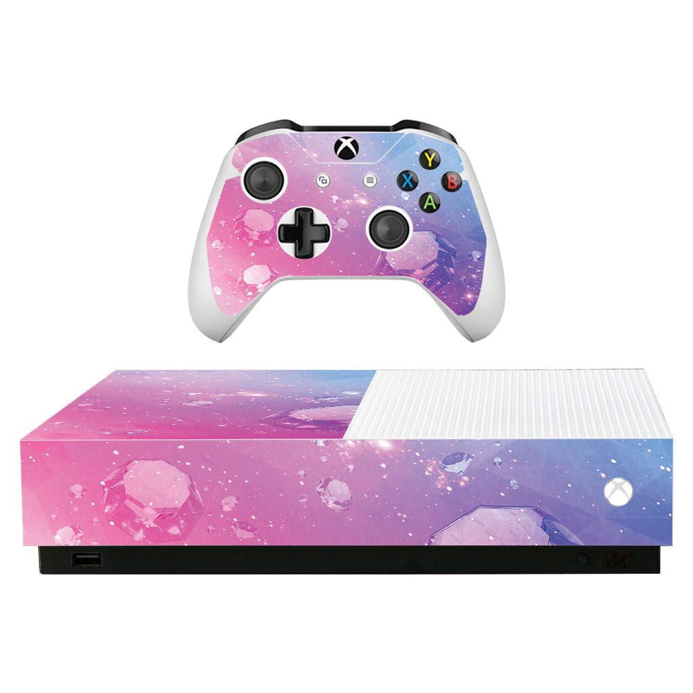 MightySkins Vinyl Skin Wrap for Microsoft Xbox One S All-Digital Edition - Pink Diamond Design | Protective & Durable Decal Cover | Easy to Apply & Remove | Made in USA | Perfect for Gaming Setups & Personalization