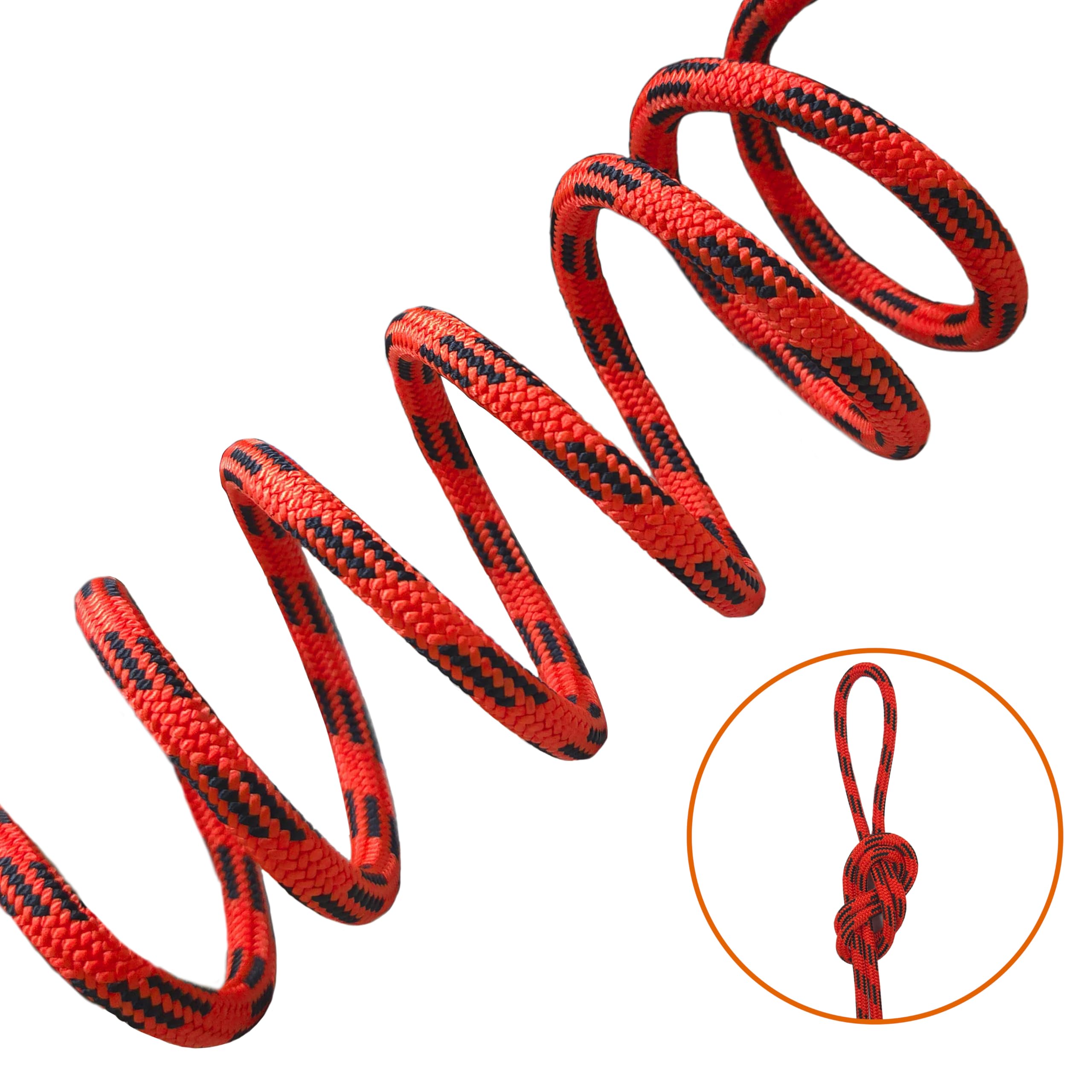 SEAMUS 6mm Prusik Accessory Cord 30M (100ft) - High Tensile Strength Double Braid Nylon Rope for Rock Climbing, Tree Climbing, Canyoneering & Fire Rescue - Durable Outdoor Gear for Mountaineering, Rappelling & Survival Scenarios