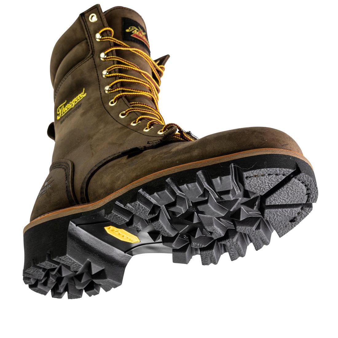 Logger Series 9 Steel Toe Waterproof Work Boots for Men - Brown Studded Horse Riding Boots - Durable Safety Shoes for Construction, Hiking & Outdoor Work