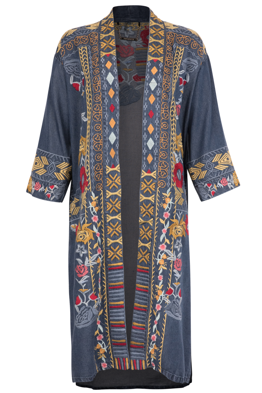 Stylish Chambray Kimono for Women - Lightweight & Comfortable Cover-Up for Beach, Summer, and Casual Outfits
