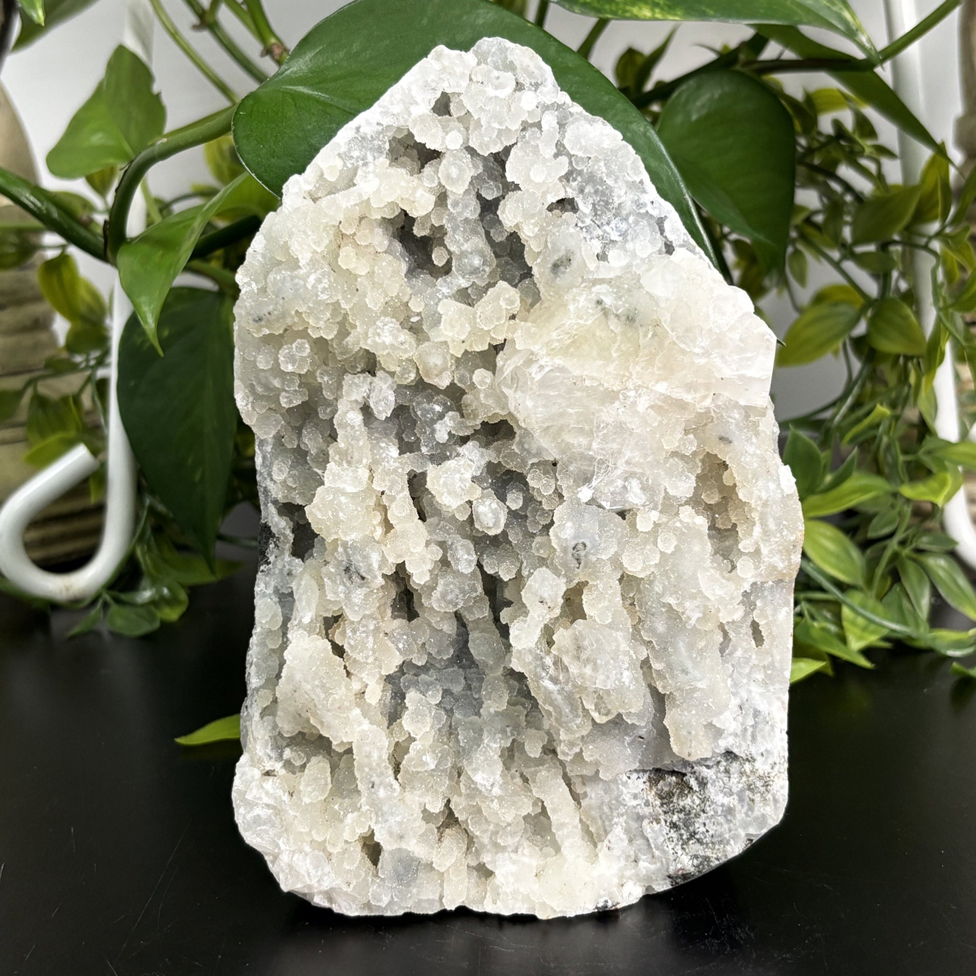 Natural Chalcedony Apophyllite Crystal Mineral Specimen - Healing Gemstone for Meditation, Energy Work & Spiritual Growth | RMI731 | Perfect for Home Decor, Yoga Spaces & Spiritual Altars