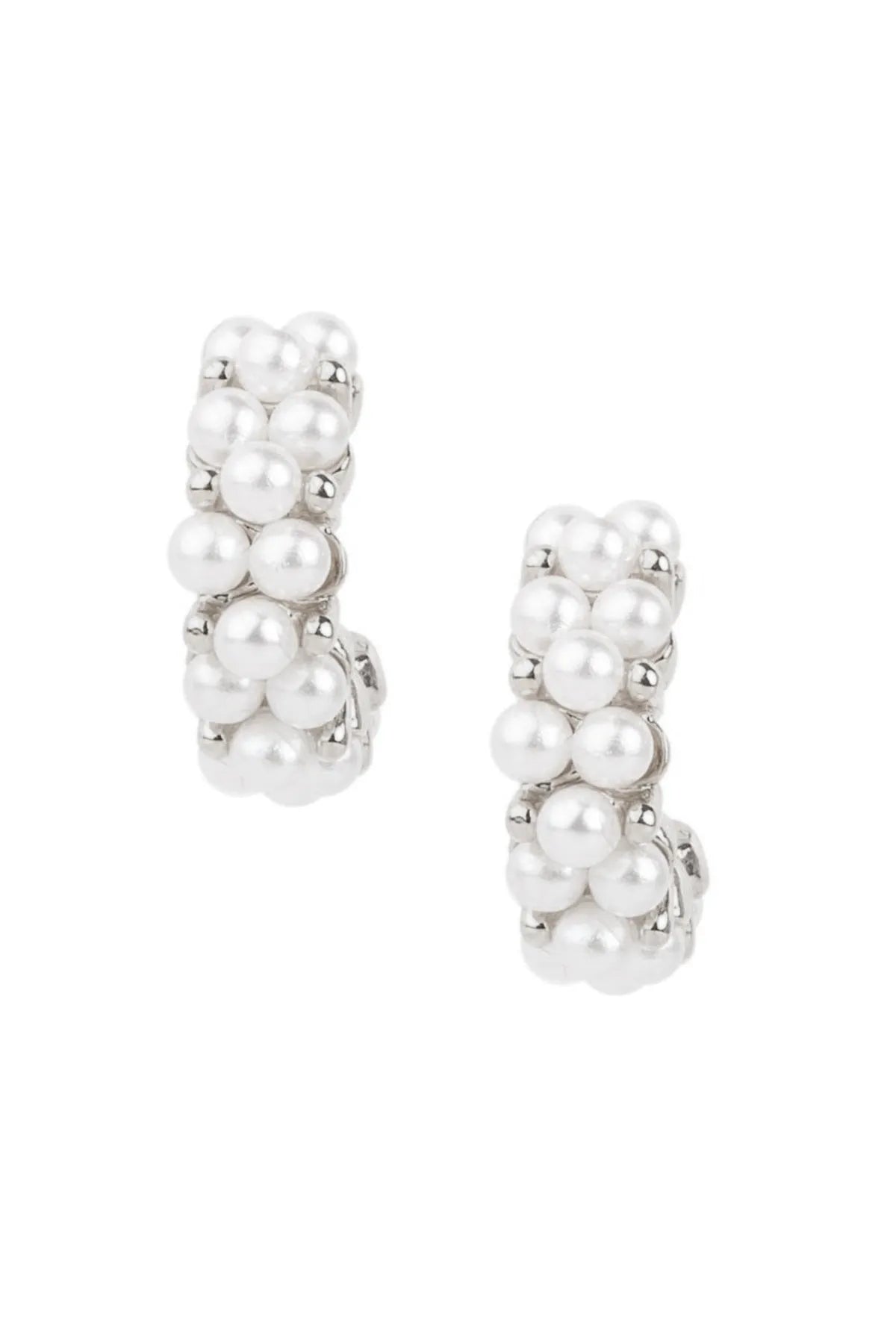 Pearl Embellished Hoop Earrings for Women - Elegant Gold Plated Dangle Earrings with Freshwater Pearls - Perfect for Weddings, Parties & Everyday Wear