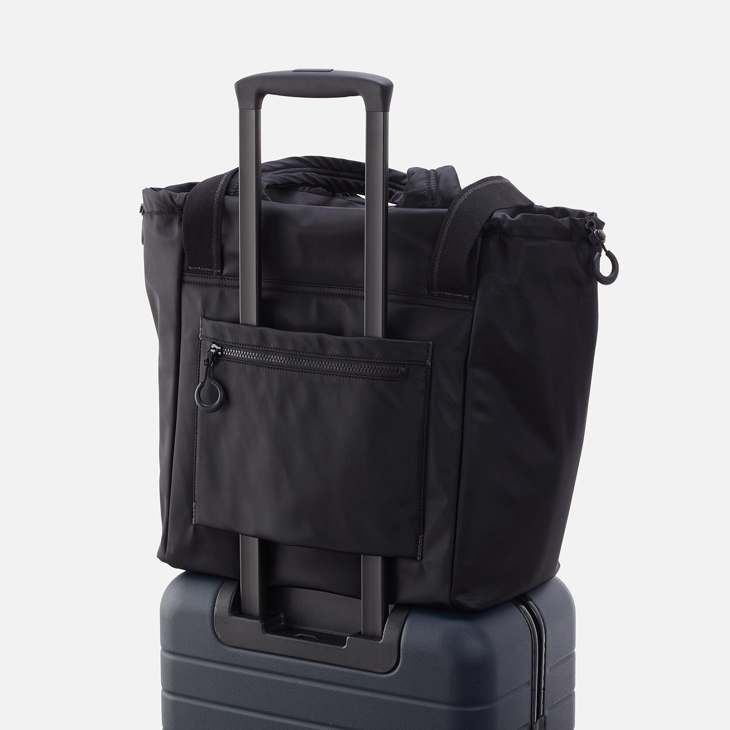 Eco-Friendly PLACES TO GO Tote Bag - Made from Recycled CaRefiber Nylon in Ocean Blue | Perfect for Beach Trips, Grocery Shopping & Daily Commute