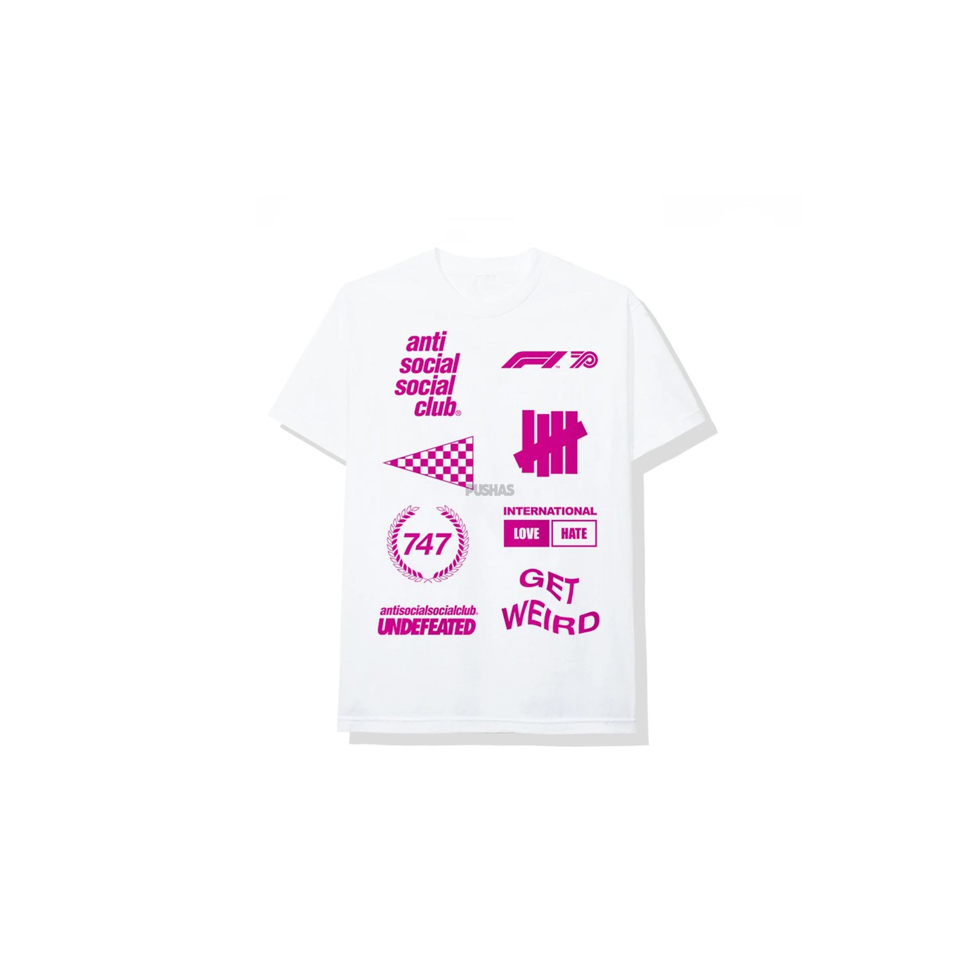 Anti Social Social Club x UNDFTD x F1 Collaboration White T-Shirt (2020) - Streetwear Fashion for Casual Wear & Urban Lifestyle